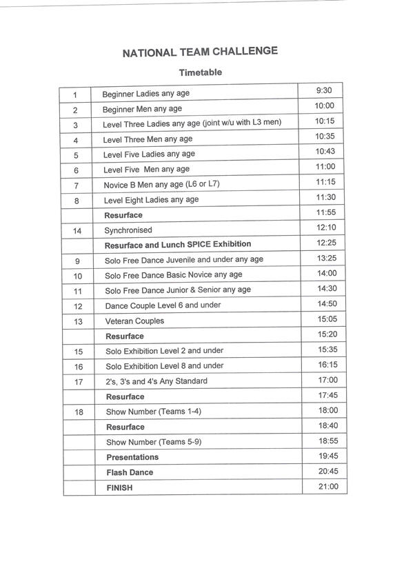 Time table